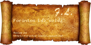 Forintos László névjegykártya