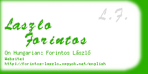 laszlo forintos business card