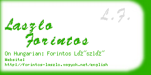 laszlo forintos business card